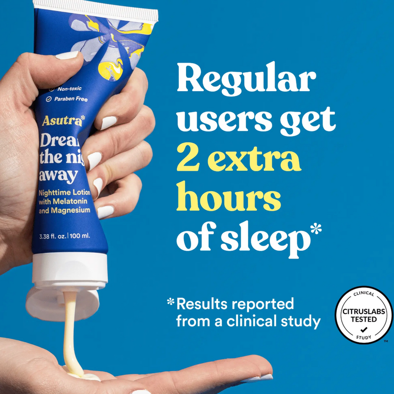 Melatonin Lotion with Magnesium: Clinically proven to improve sleep quality
