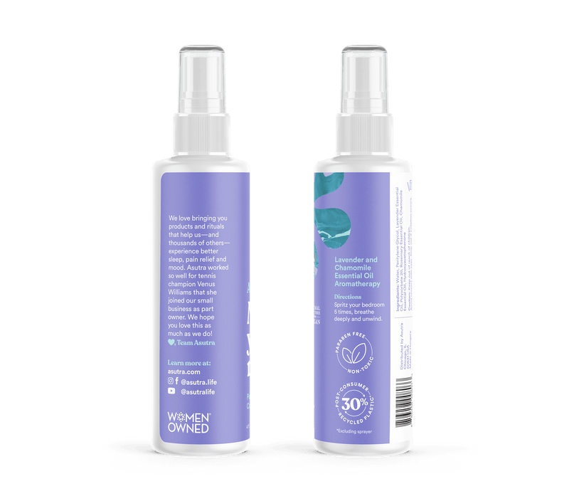 Asutra Mist Your Mood Pure Soothing Comfort bottle sides.
