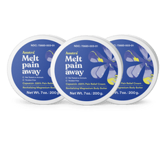 Melt Pain Away Magnesium & Capsaicin Pain Relief Cream 3 Pack