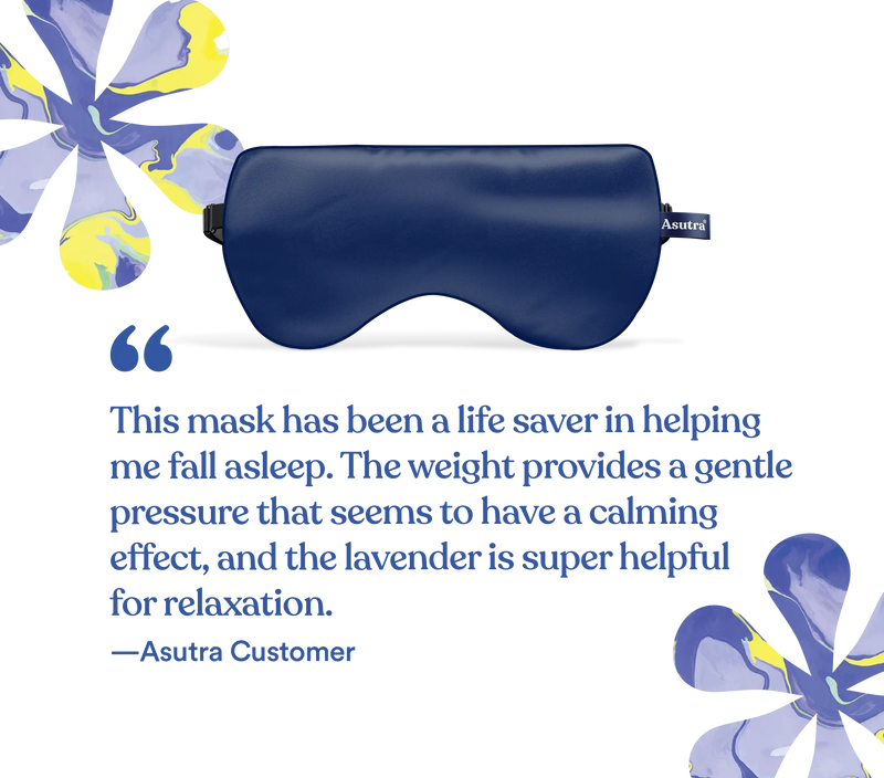 Silk Eye Pillow, Navy Blue Gift Box