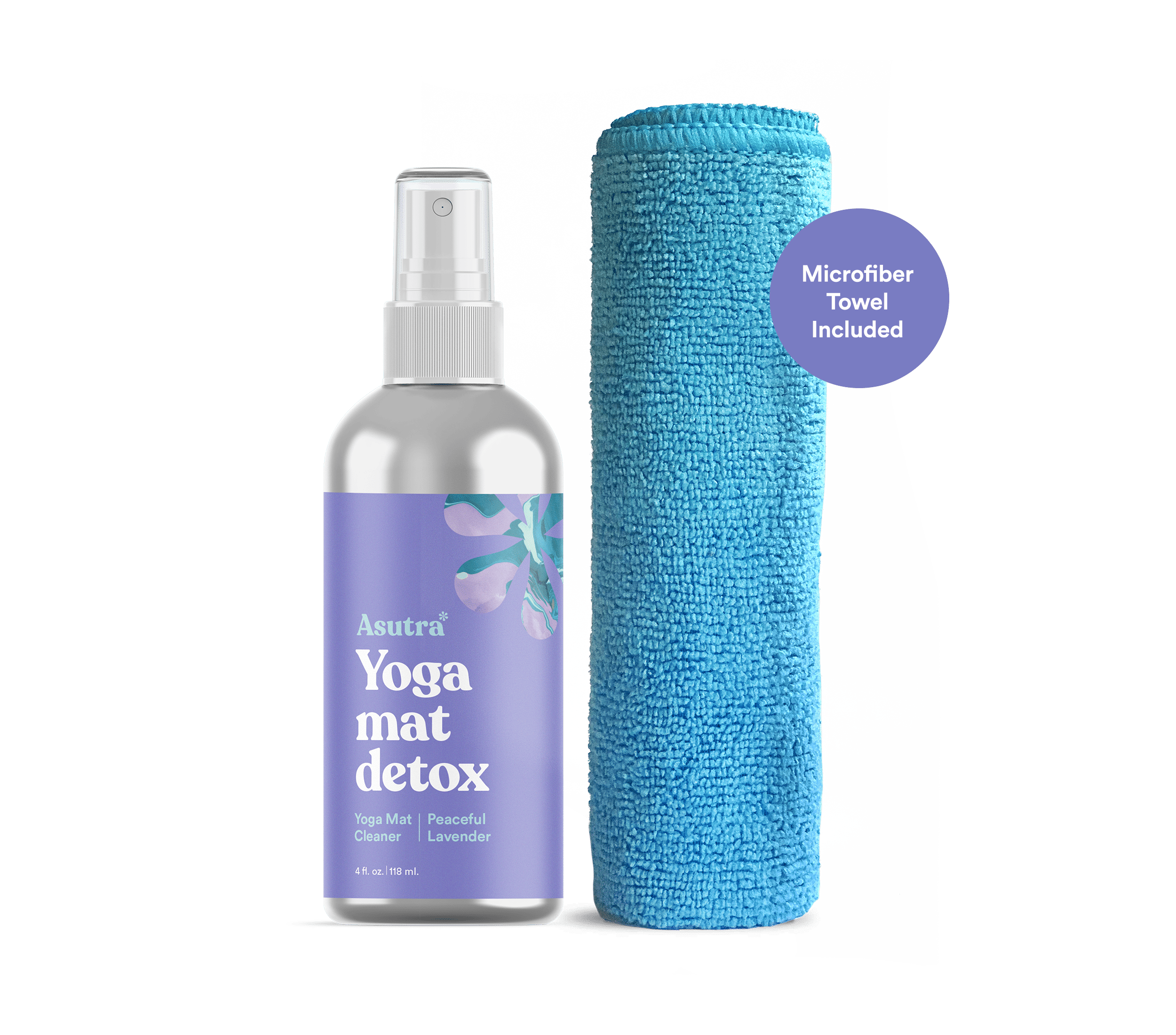 Aluminum Lavender Yoga Mat Cleaner