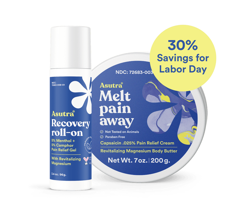 Warming + Cooling Pain Combo (Melt Pain Away + Recovery Roll On)