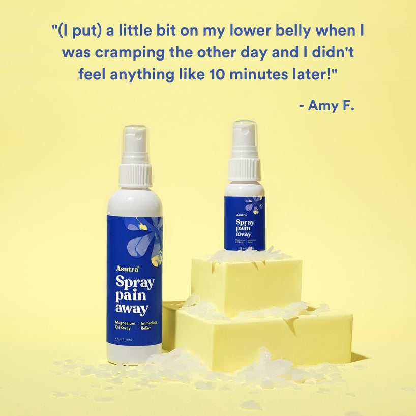 (I put) a little bit on my lower belly when I was cramping the other day and I didn't feel anything like 10 minutes later! -Amy F.