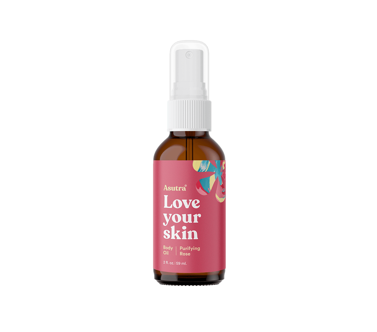 Rose Body Oil | Hydrating Skin Oil with Coconut & Rose Essential Oil | PETA Certified Vegan | Asutra Rose Body Oil | Hydrating Skin Oil with Coconut & Rose Essential Oil | PETA Certified Vegan | Asutra