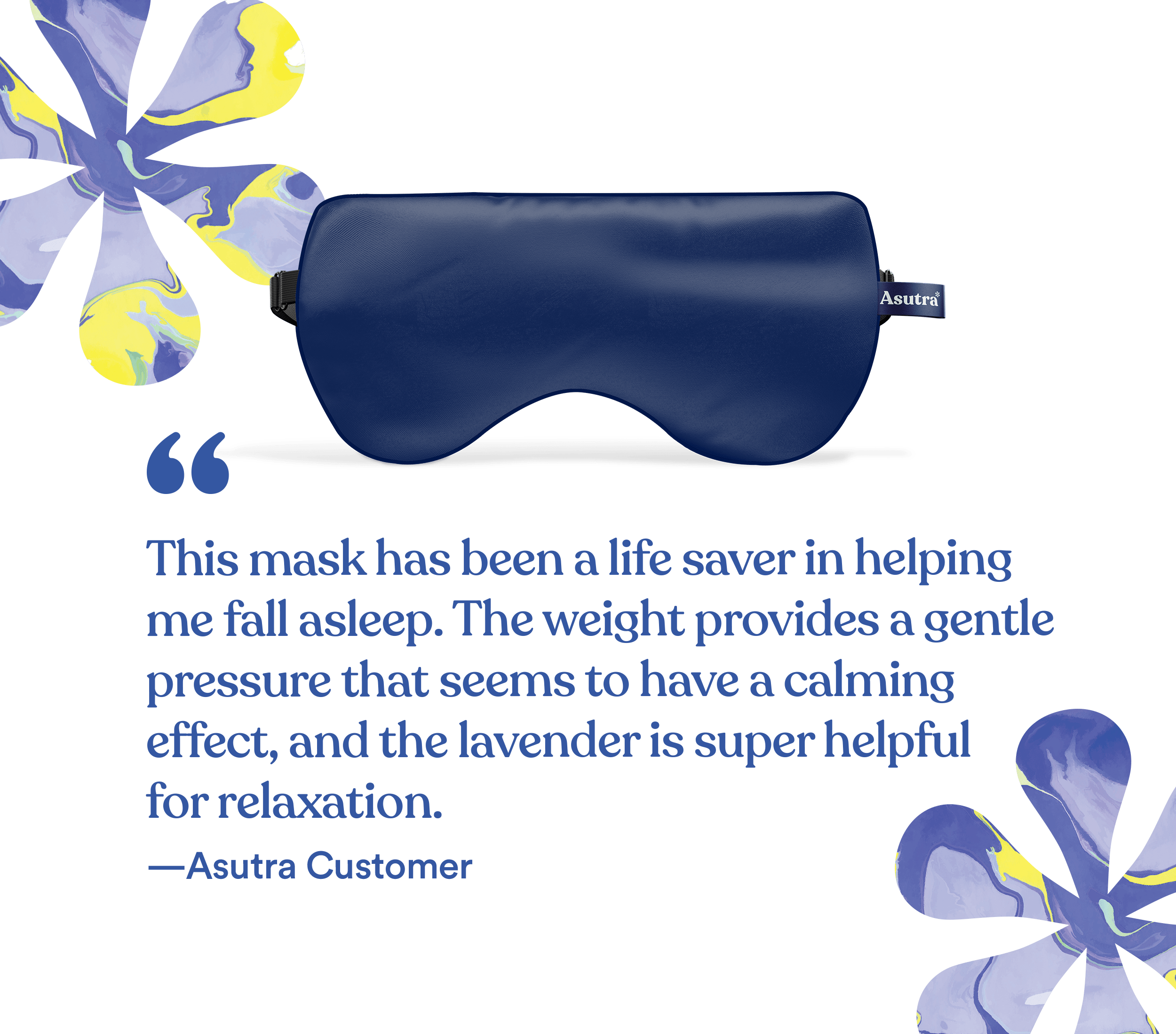 Silk Eye Pillow, Navy Blue Gift Box