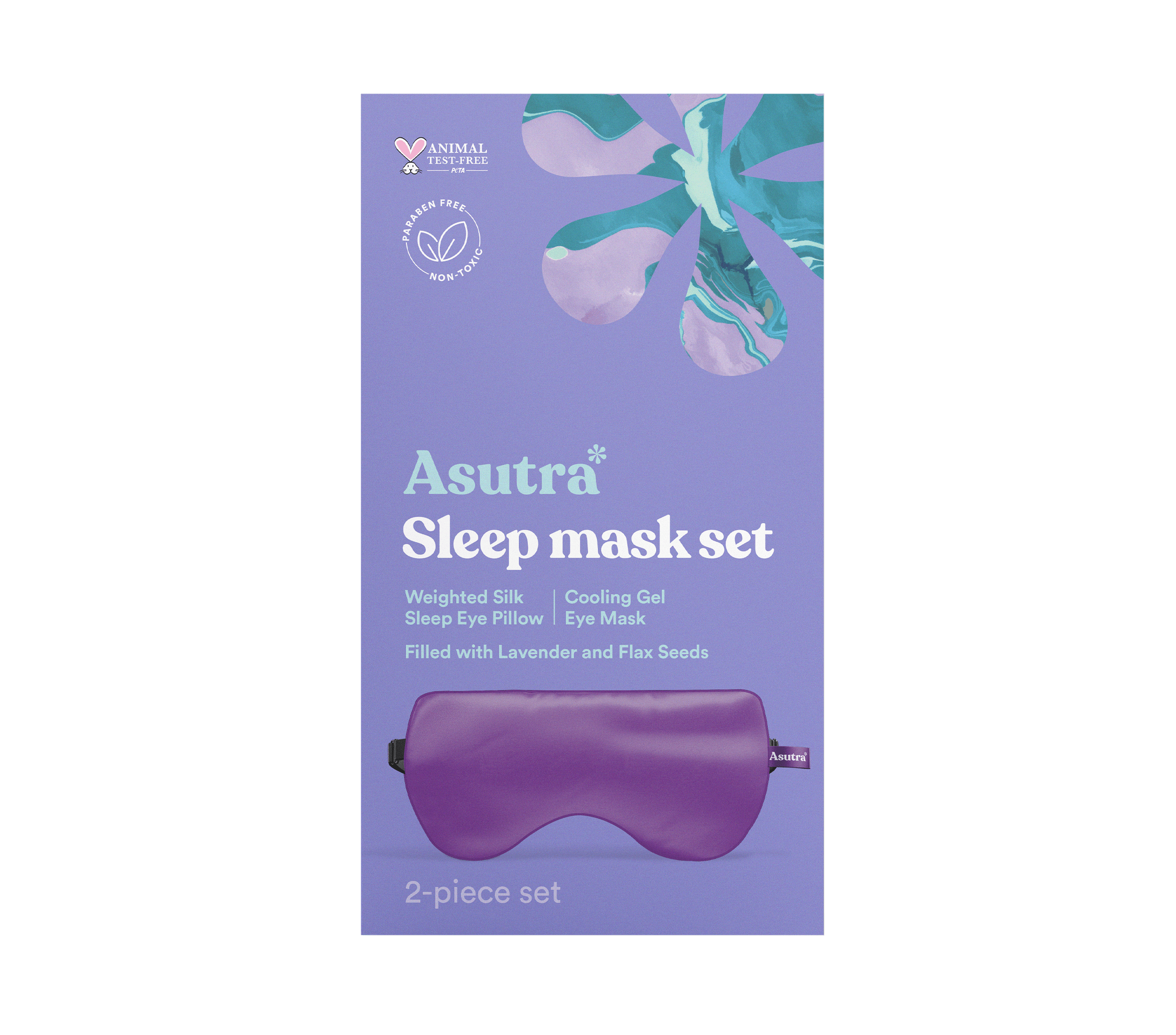 Silk Eye Pillow, Purple Gift Box