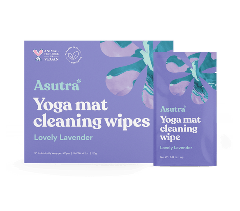 Lavender Yoga Mat Cleaning Wipes Sachets