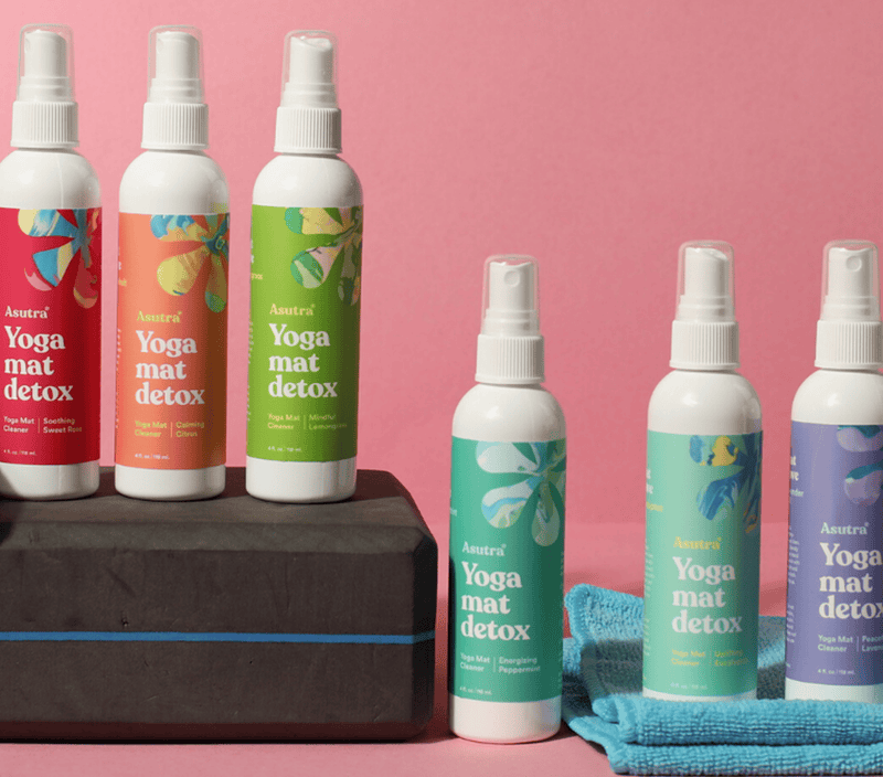 Yoga Mat Cleaner Variety Set, 6 Bottles