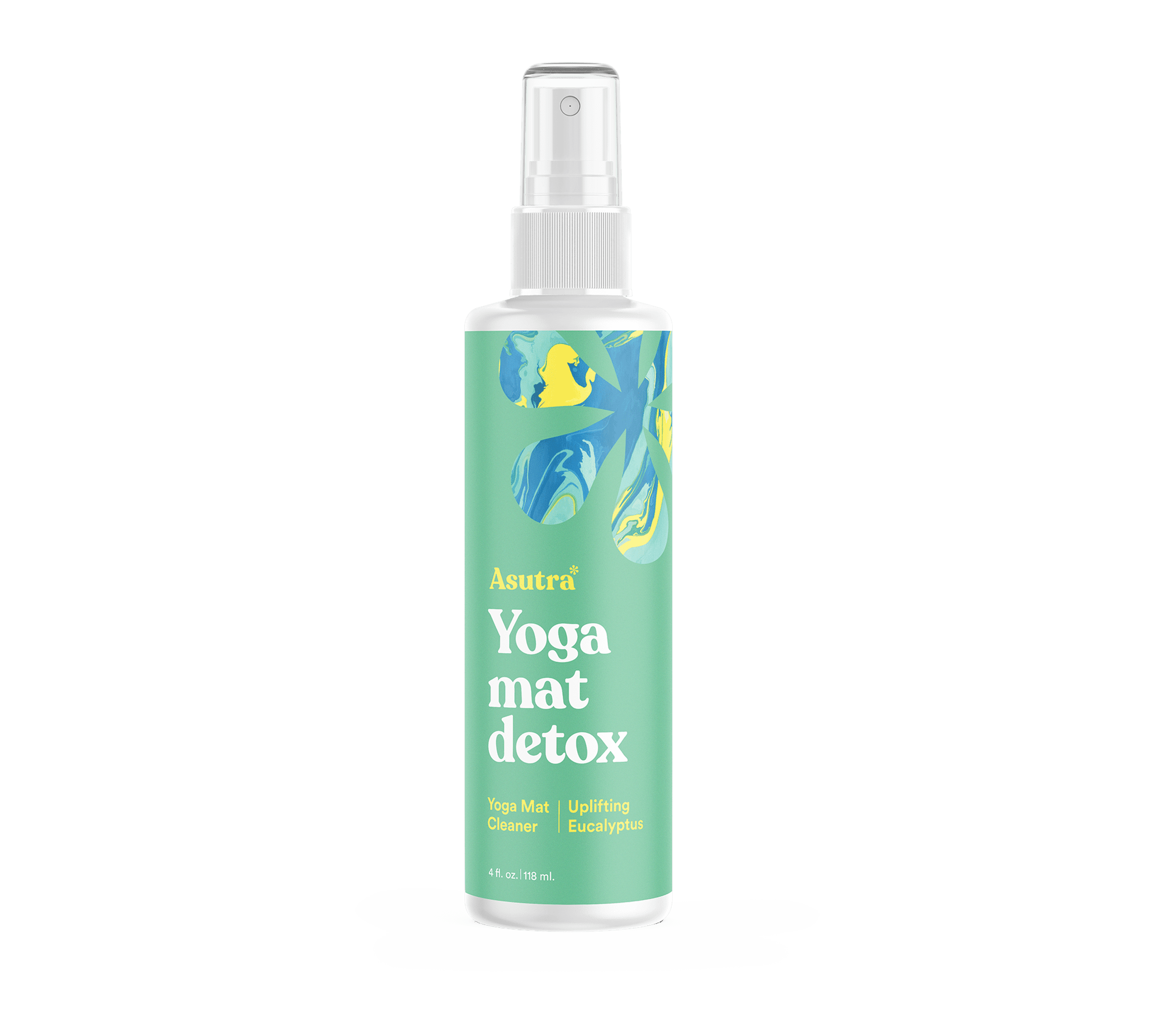 Asutra Natural Organic Yoga Mat Cleaner Uplifting Eucalyptus Aroma 4 fl oz