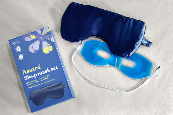 Satin Sleep Eye Mask, Blue- 20x8.5cm – Lincraft
